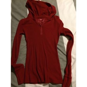 Delia's button thermal Henley