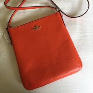 NWT NS Coach Crossbody OrAnge handbag