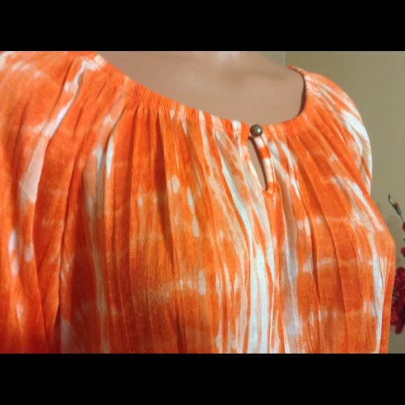 Orange tie dyed top size PL - Picture 1 of 3