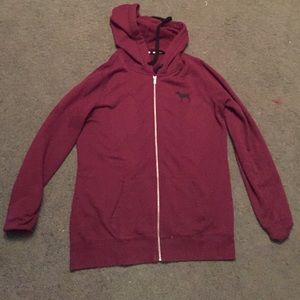 Victoria's Secret pink zip-up hoodie