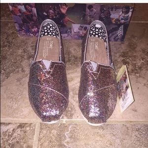 Brand new in box glitter toms