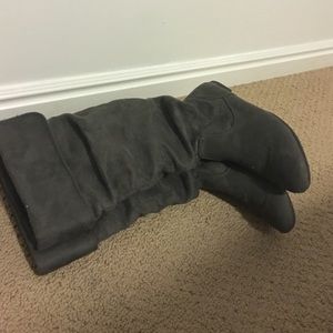 Tall grey boots