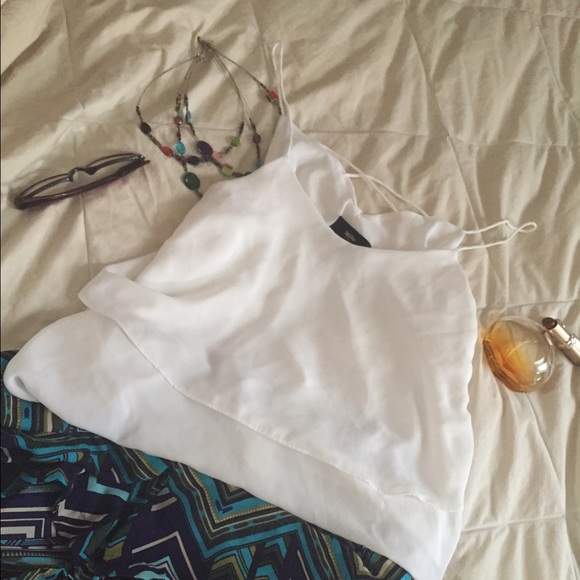 ⚪️WHITE CHIFFON LAYERED BLOUSE⚪️