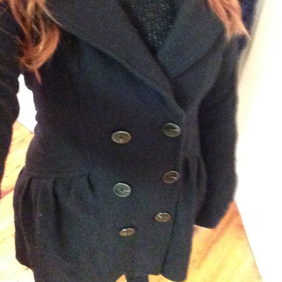 FREE PEOPLE peacoat with adorable floral inside