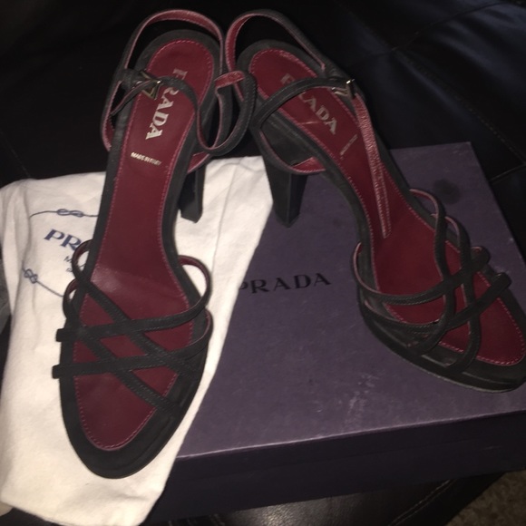 Prada Shoes - Black prada heels worn once