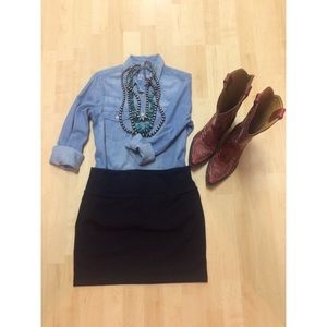 Mossimo Black Stretchy Mini Skirt