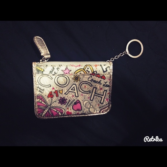 Coach leather coin purse