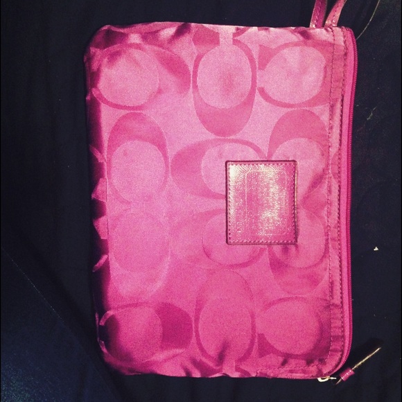 Coach  case/ cosmetic bag ect purple tablet case