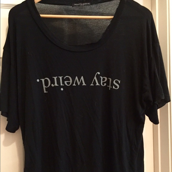 AUTH Stay Weird Brandy M. Cotton shirt