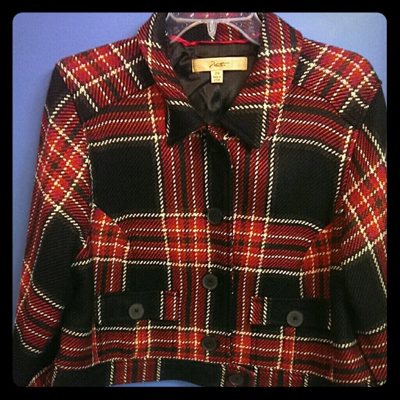 Miotto Jackets & Blazers - Cropped Plaid Blazer