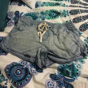 Cotton drawstring shorts