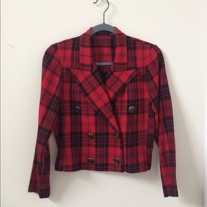 Vintage Plaid Blazer