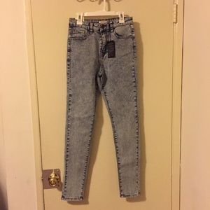 High rise skinny jeans