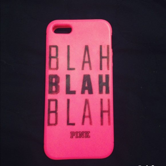 iPhone 5s neon pink case blabla