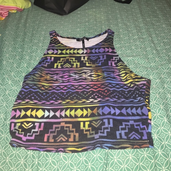 Colorful Aztec Crop Top