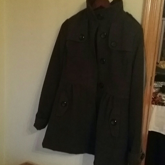 Long dark charcoal jacket