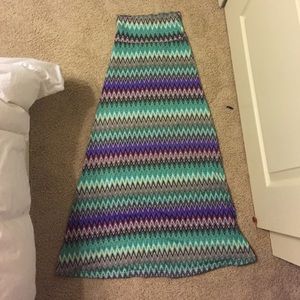 Chevron maxi skirt