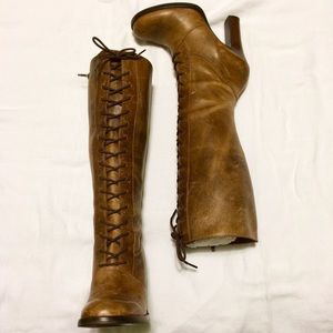 Steve Madden Lace Up Leather Boots
