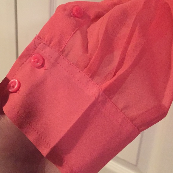 American Eagle Outfitters Tops Pink Sheer Shirt From Ae Poshmark