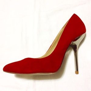 Red Suede Aldo Stilettos