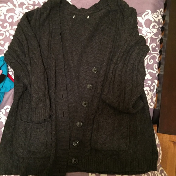 gray boyfriend cardigan