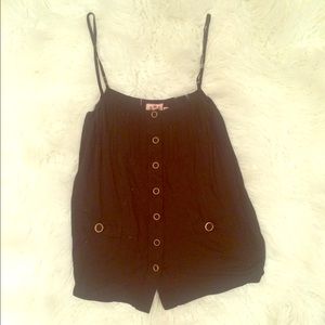 Juicy couture black button tank top