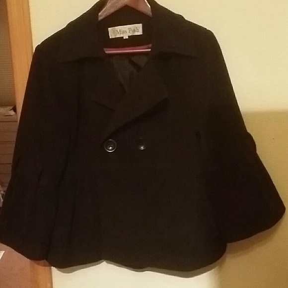 Black jacket with bell sleeves