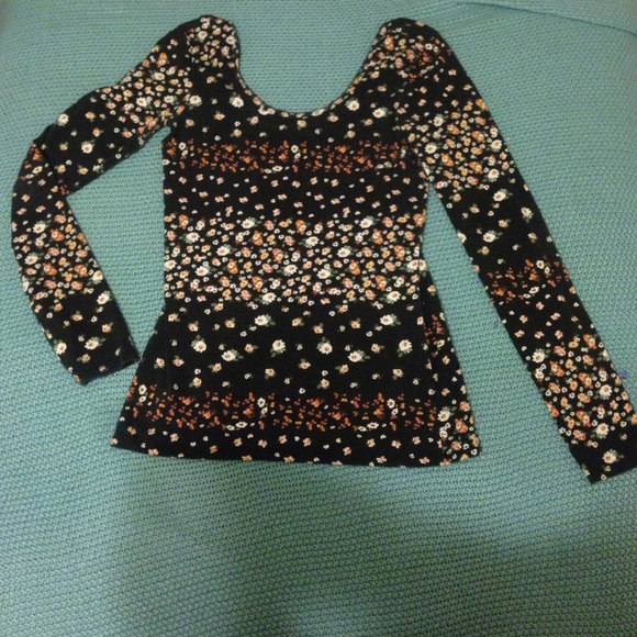 Floral stripe long sleeve