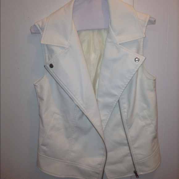 Forever 21 - Size Small White Leather Vest