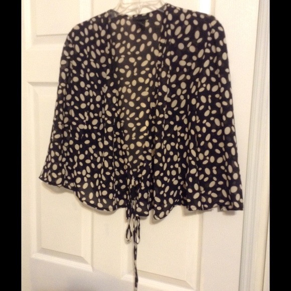 The Limited Sheer Polka Dot Cardigan