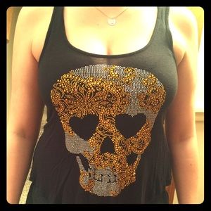 Gold & silver sequin racer back tank top!