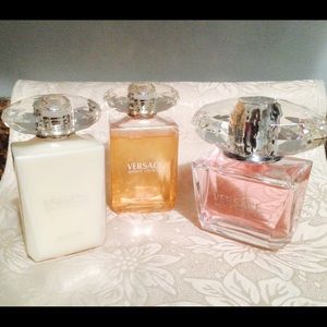Versace Bright Crystal 3.0 OZ with lotion/bath gel