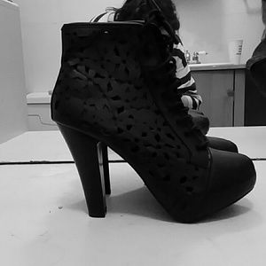Black Platform Booties