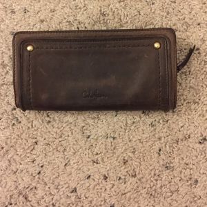 Cole Haan Distressed Brown Leather Wallet