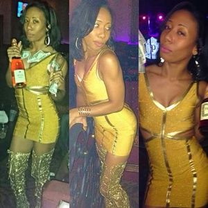Bebe Gold dress