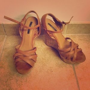 Brown wooden wedges