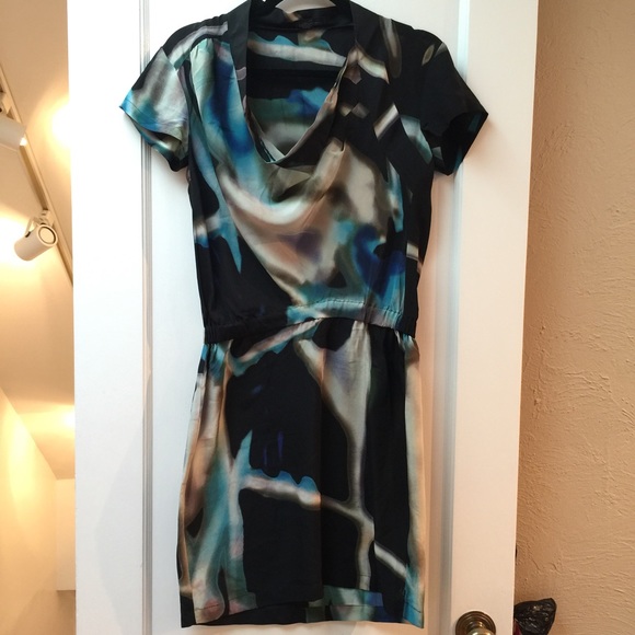 Kenneth Cole Silk Low Cowl Neck Dress - Picture 1 of 4