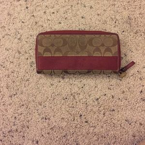 Coach Red Signature Wallet
