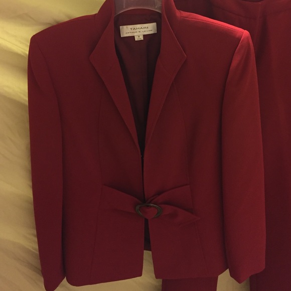 Tahari Cranberry Suit