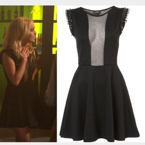 NWT Mesh Insert Skater Dress Topshop