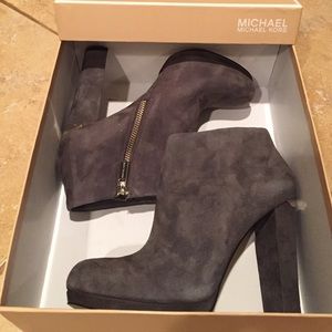 Brand New Grey suede Michael Kors ankle boots