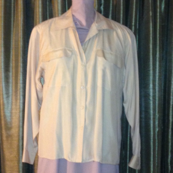 Yellow silk blouse