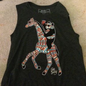 Riot society muscle tee dark gray