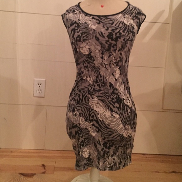 Animal print body con dress