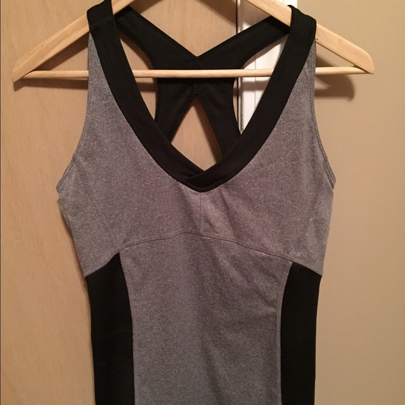 Black and grey workout tank