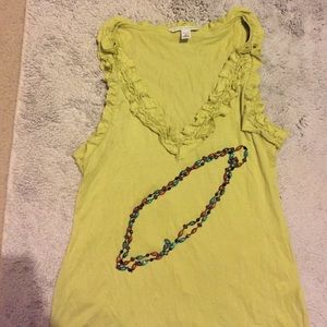 Banana Republic Ruffled sleeveless top (petite)