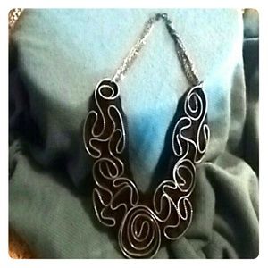 Black and silver necklace
