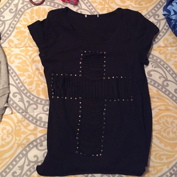 Studded cross shirt