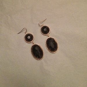 Black and gold earrings.