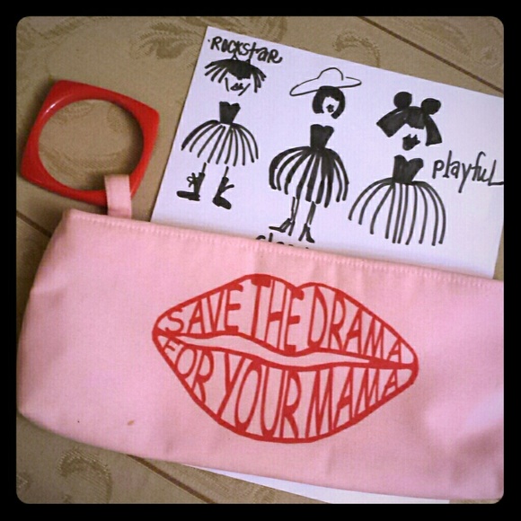 SAVE THE DRAMA FOR YOUR MAMA vintage clutch